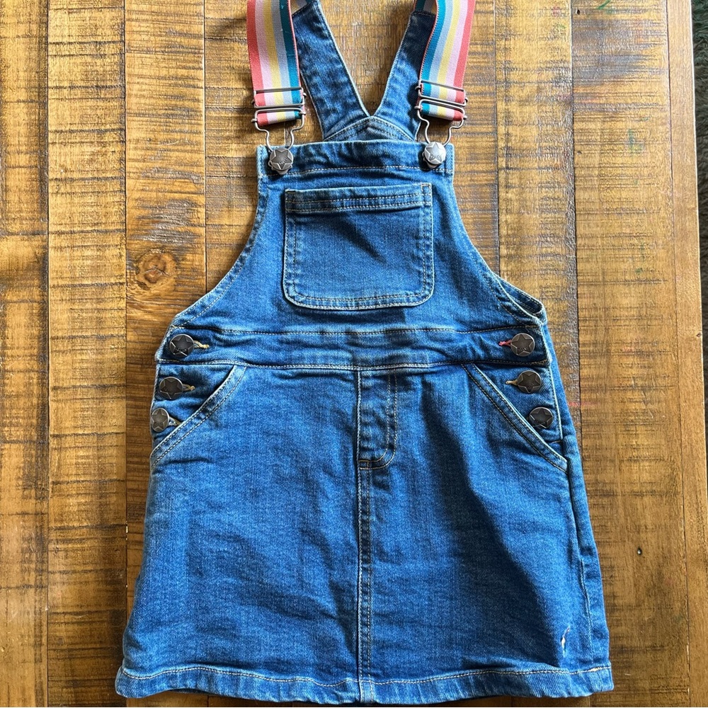 Joules 🌈 rainbow & denim jumper | 4T
